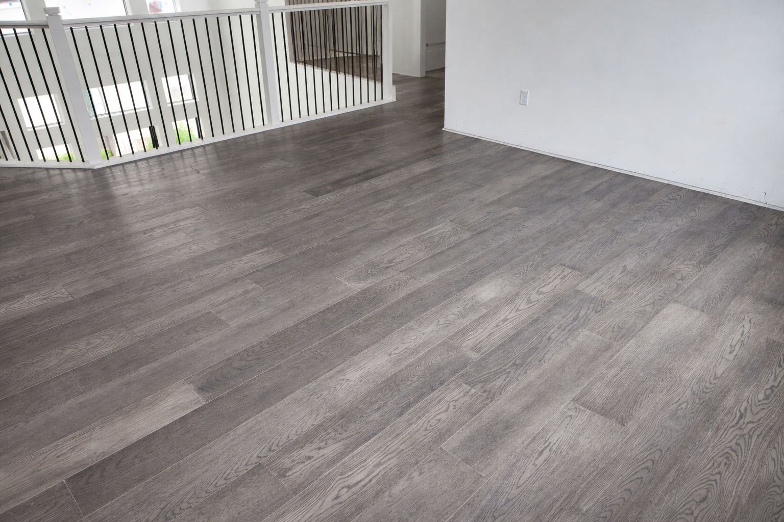 Finished hardwood flooring installation